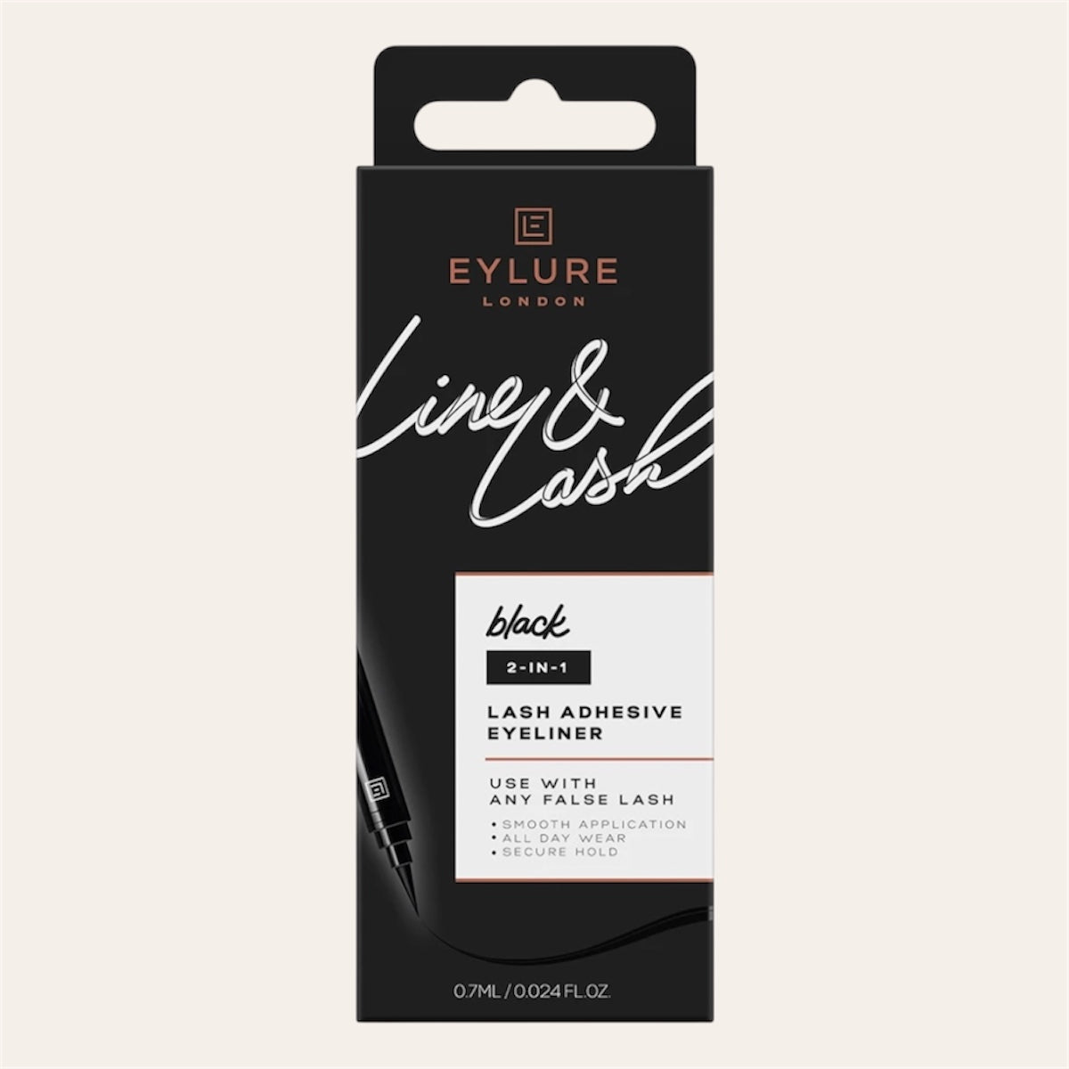 Eylure Line & Lash 2-in-1 Lash Adhesive Eyeliner Black