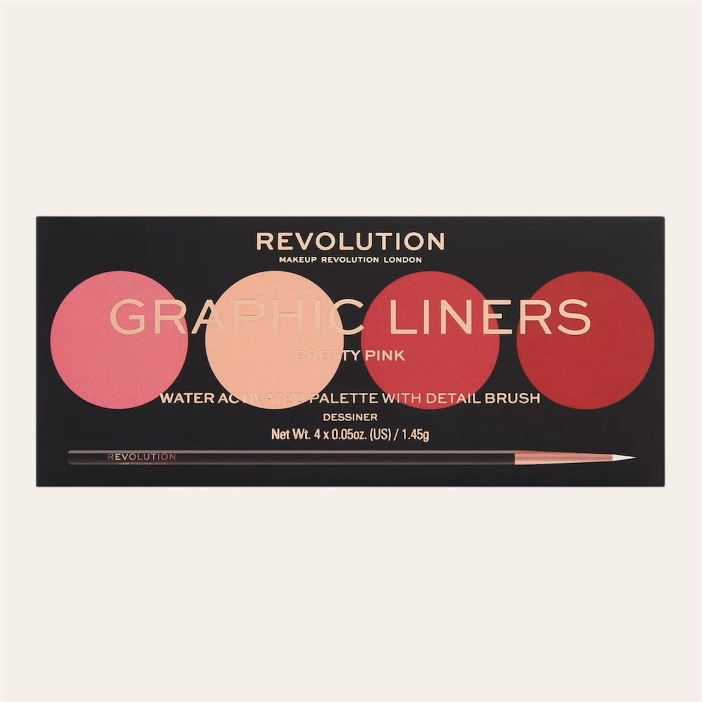 Makeup Revolution Graphic Liners Palette – Pretty Pink (Water Activated)