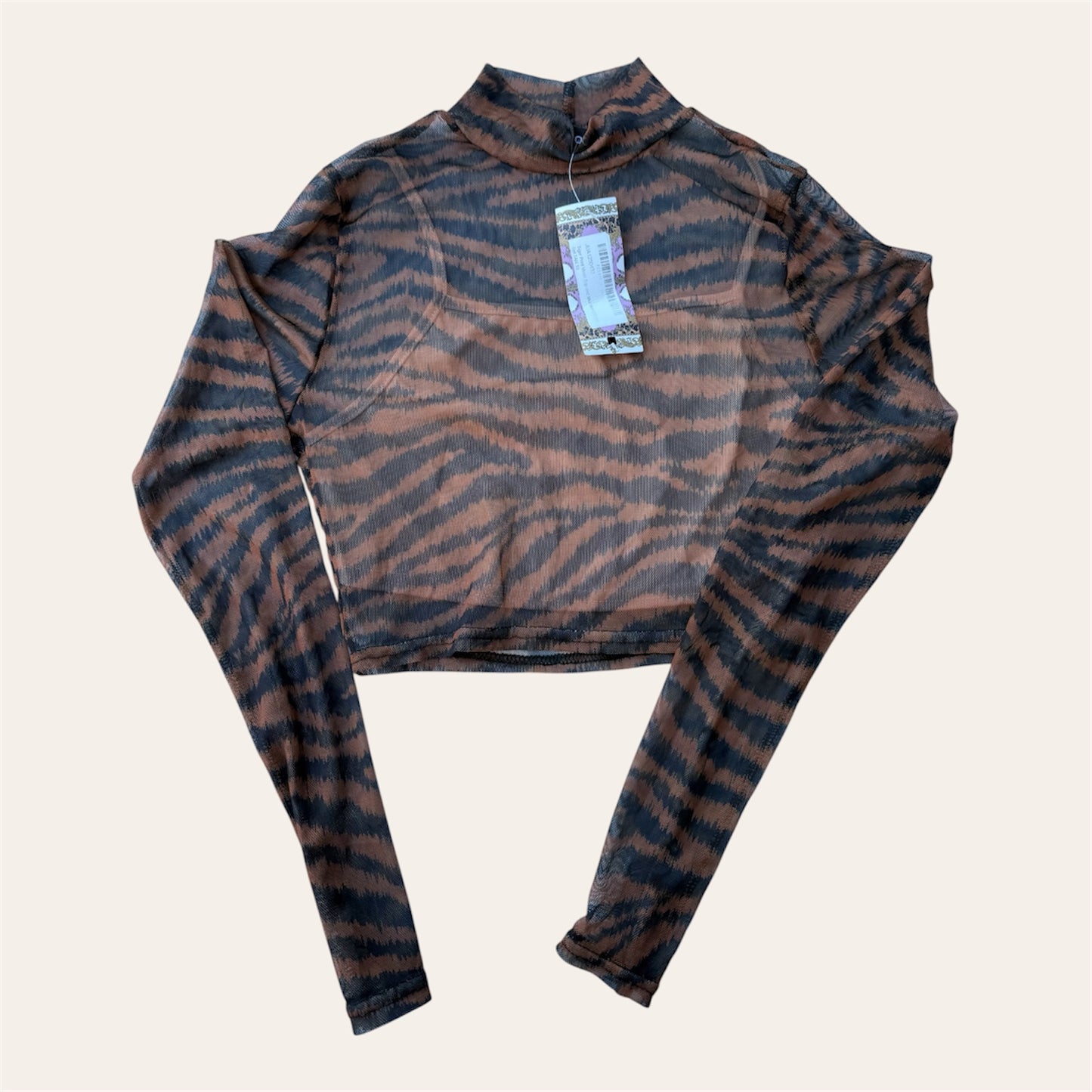 Boohoo Tiger Print Mesh Co-Ord Set – UK 10 -New