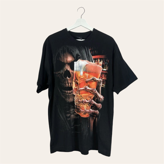 Spiral Direct Skull Graphic T-Shirt XL Black (Live Loud)
