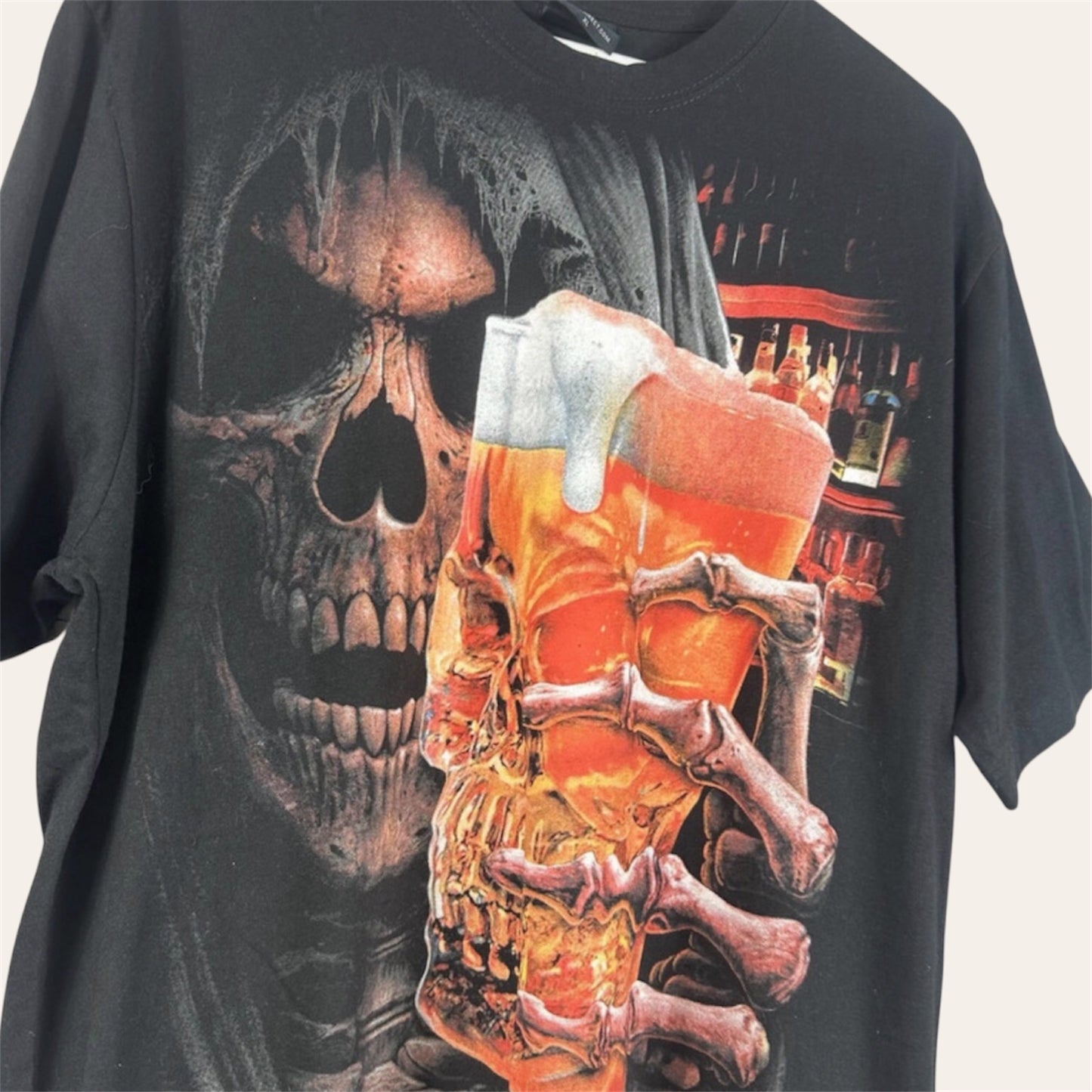 Spiral Direct Skull Graphic T-Shirt XL Black (Live Loud)