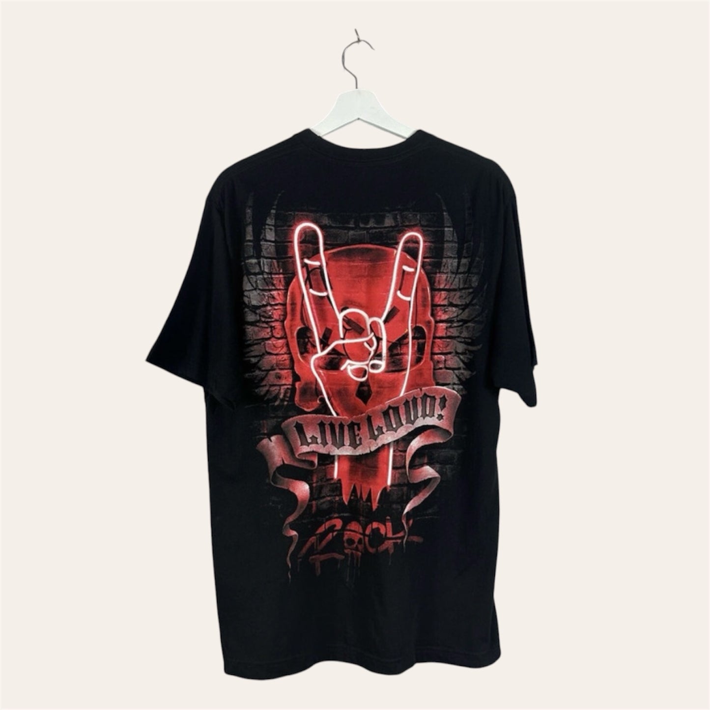 Spiral Direct Skull Graphic T-Shirt XL Black (Live Loud)