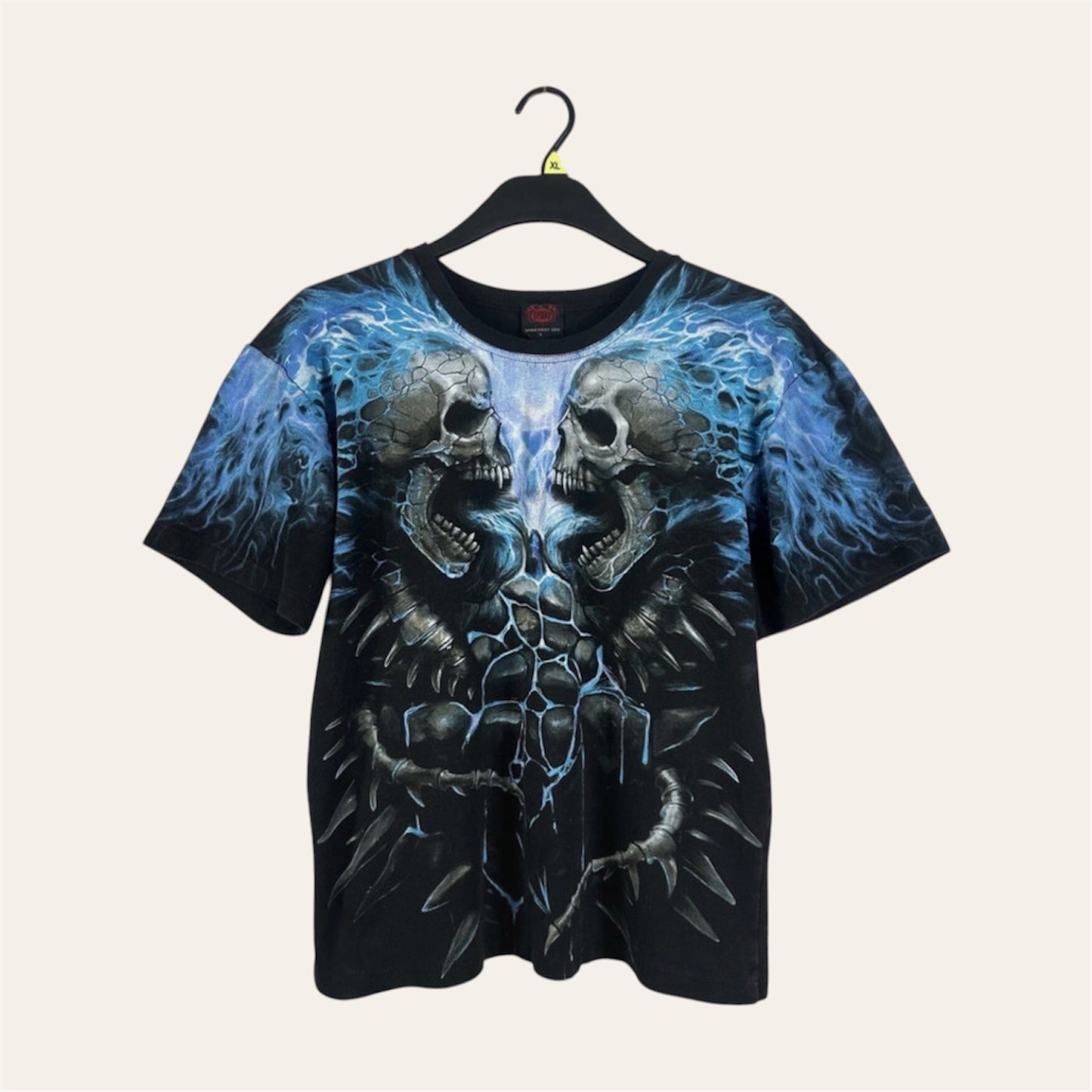 Spiral Skull Graphic T-Shirt - Large