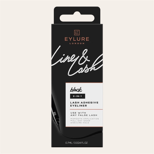Eylure Line & Lash 2-in-1 Lash Adhesive Eyeliner Black